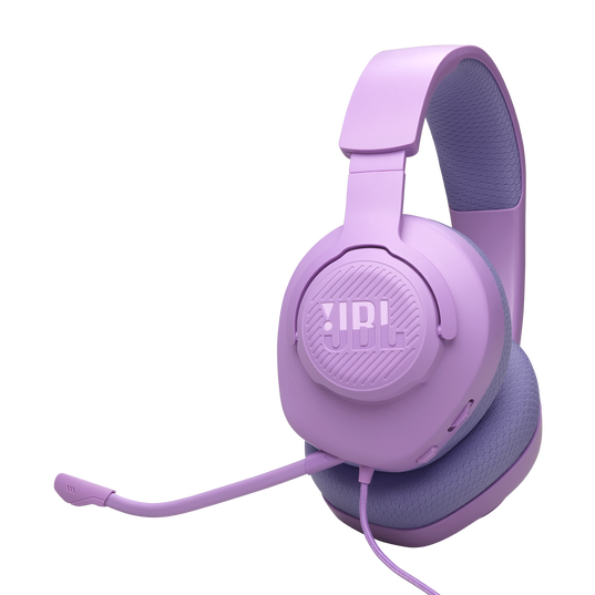 JBL Quantum 100M2 - Purple - Wired over-ear gaming headset with detachable mic and mute option - Hero